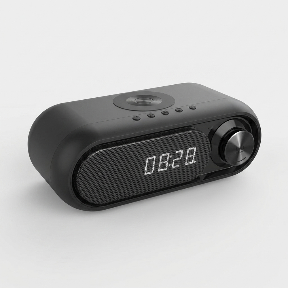 DormNest Wireless Charging Alarm Clock Speaker